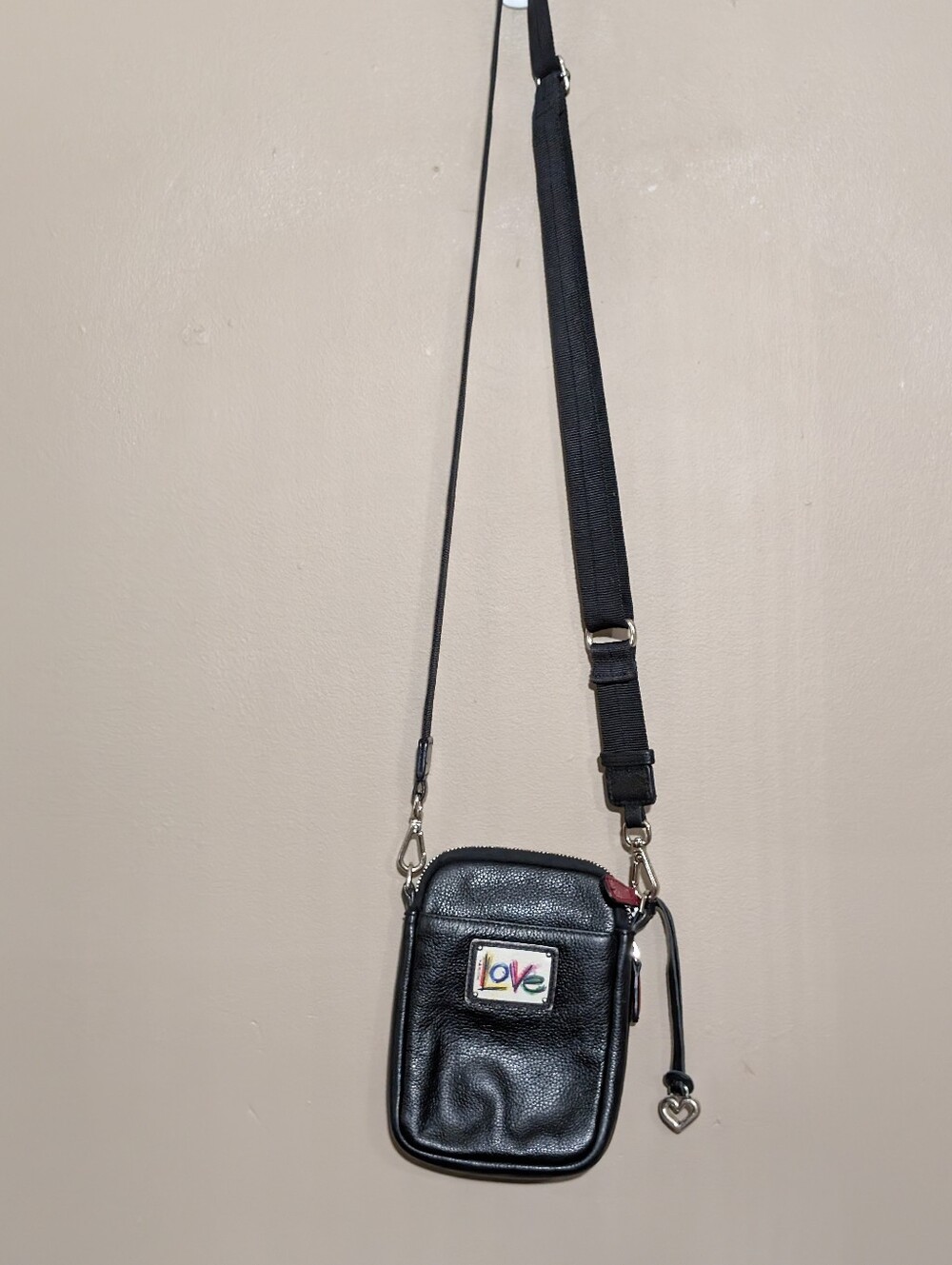BRIGHTON Love Scribble Garden mini utility bag leather crossbody, 7 X 5 - Picture 11 of 12